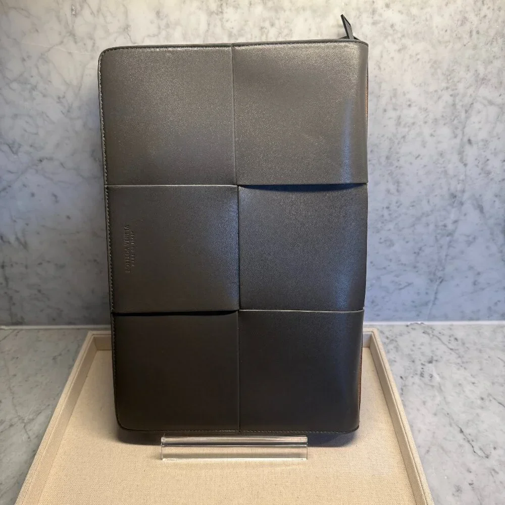 Bottega Veneta Arco Document Case in Intreccio Leather